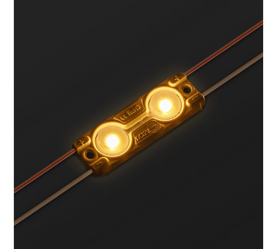 Светодиодный модуль Donled 0.96Вт, 12В, IP65, SMD2835 2LED, 86лм, 2700-3200К, 20 шт./гирлянда, DL2WW-L-HP
