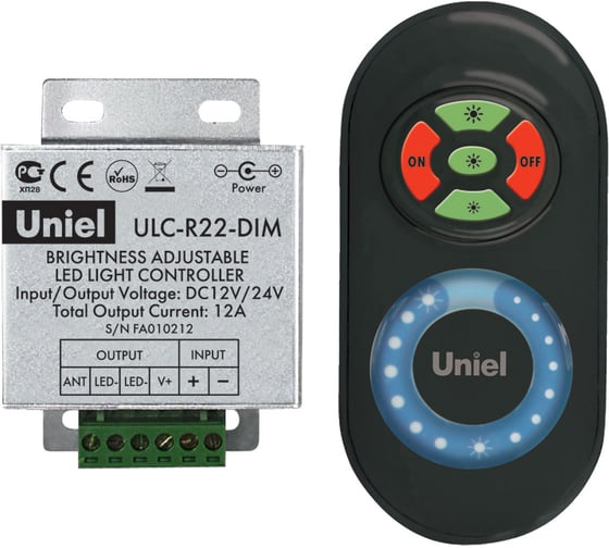 Контроллер для управления светодиодными источниками света Uniel ULC-R22-DIM, Black, 5948 1