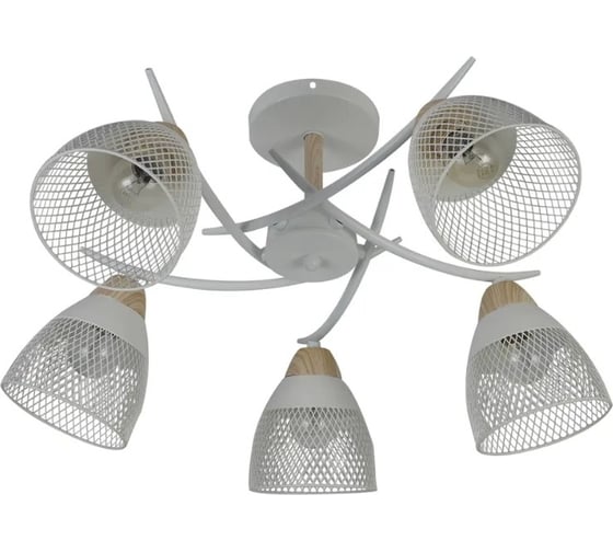 Светильник на штанге ESCADA E27*60W White/Wood 516/5