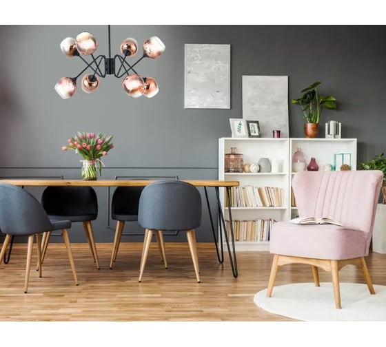 Светильник на штанге ESCADA E27*60W Black 1136/8P