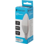 Светодиодная лампа Topfort E14, 7W, 4000K, свеча 1885091