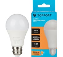 Светодиодная лампа Topfort E27, 15W, 3000K, груша 1885120
