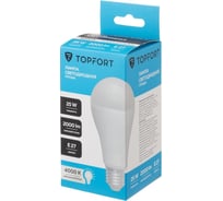Светодиодная лампа Topfort E27, 25W, 4000K, груша 1885134