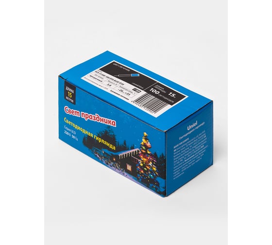 Светодиодная гирлянда Uniel ULD-S1500-100/DTA BLUE IP20 с контроллером, 15м UL-00005255