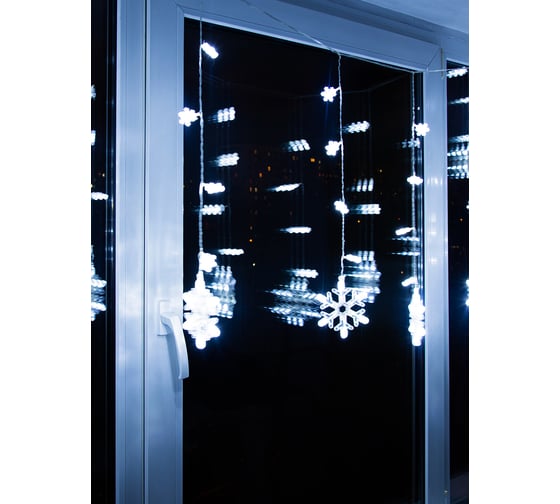 Светодиодный фигурный занавес Uniel ULD-E2706-100/DTA WHITE IP20 SNOWFALL 11129