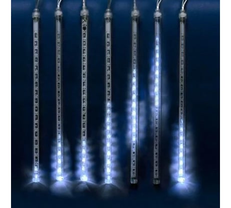 Светодиодный фигурный занавес Uniel ULD-E2405-240/DTK WHITE IP44 METEOR «Падающие звезды», 11121