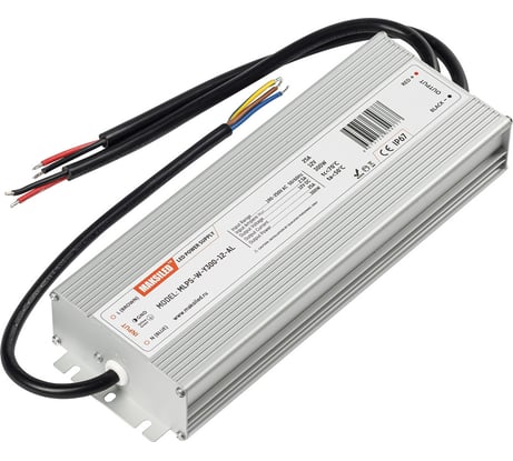 Блок питания MAKSILED 12В, 300Вт, IP67, 25А, 258x90x40мм, металл, MLPS-W-Y300-12-AL