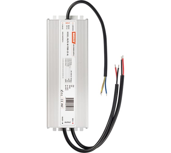 Блок питания MAKSILED 12В, 300Вт, IP67, 25А, 258x90x40мм, металл, MLPS-W-Y300-12-AL