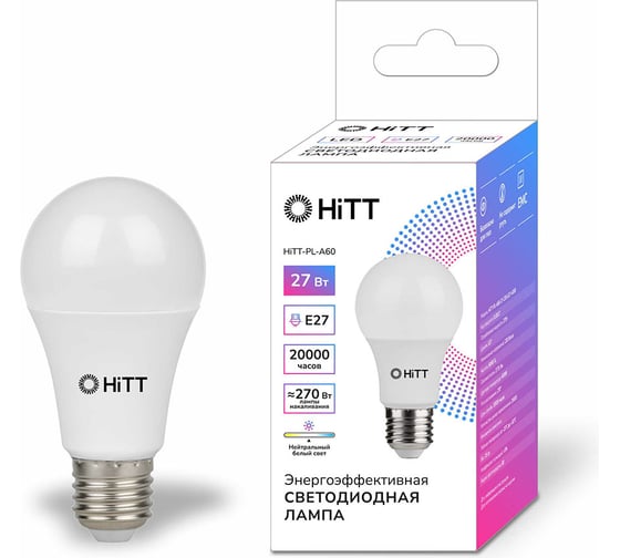 Светодиодная лампа HITT PL-A60-25-230-E27-3000 1010013