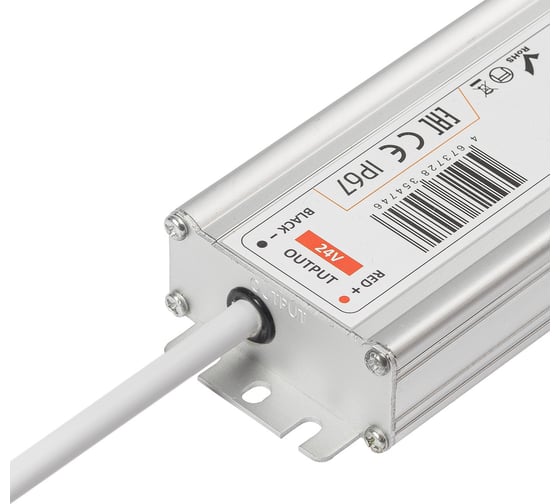 Блок питания MAKSILED 24В, 150Вт, IP67, 6.25А, 279x57x25мм, металл, MLPS-W-Y150-24-AL