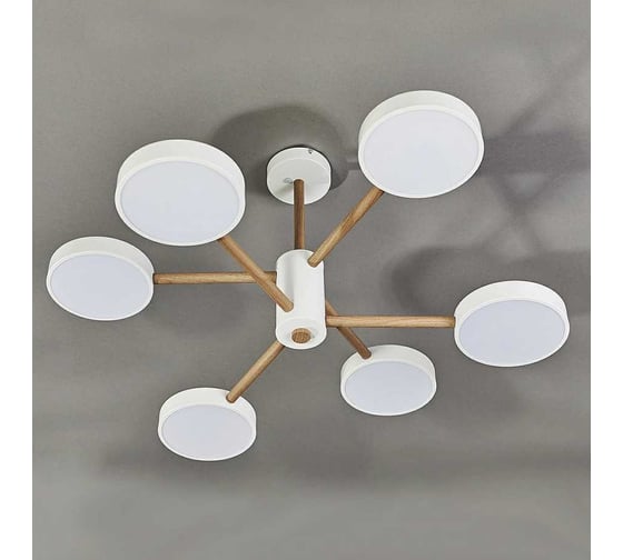 Потолочный светильник ESCADA 10236/6 LED*96W White/Wooden 10236/6LED