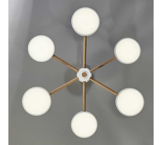 Потолочный светильник ESCADA 10236/6 LED*96W White/Wooden 10236/6LED
