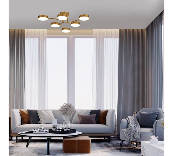 Потолочный светильник ESCADA 10273/6 LED*72W Champagne gold 10273/6LED