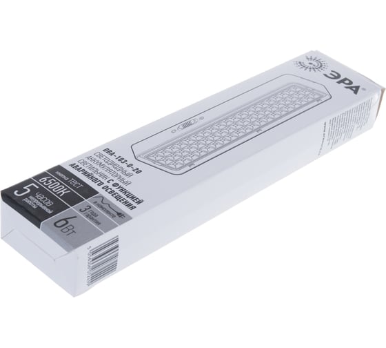 Аварийный светодиодный светильник ЭРА, DBA103020, непостоянный, 60LED, 5ч, Б0044396