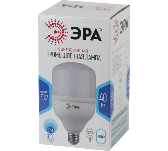 Лампа ЭРА LED POWER T12040W4000E27, диод, колокол, 40Вт, E27, Б0047732