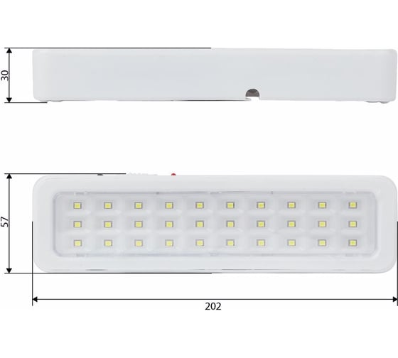 Аварийный светодиодный постоянный светильник ЭРА, DBA105020, 30LED, 5ч, IP Б0044398