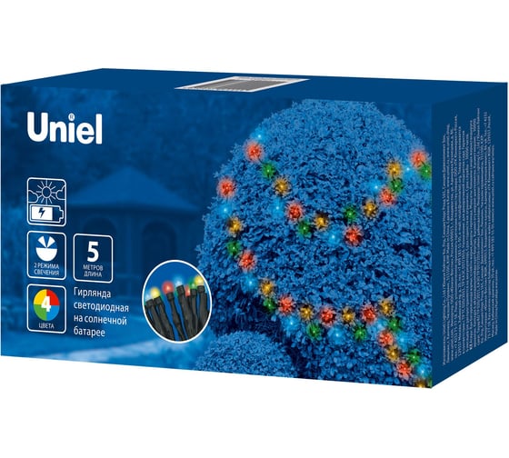 Садовая гирлянда Uniel USL-S-122/PT5000, на солнечной батарее, Milkyway 5306