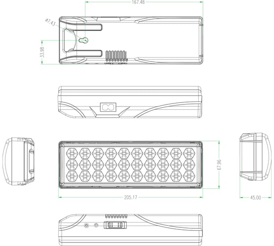 Светодиодный аварийный светильник ЭРА DPA-101-0-20 непостоянный 30LED 6ч IP20 SLA Б0044400