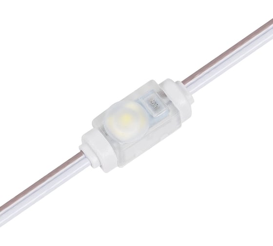 Светодиодный модуль MAKSILED 0.24Вт, 12В, IP65, SMD2835 1LED, 25лм, 8000К, 50 шт./гирлянда, ML-M1SS-2835-CW-LP