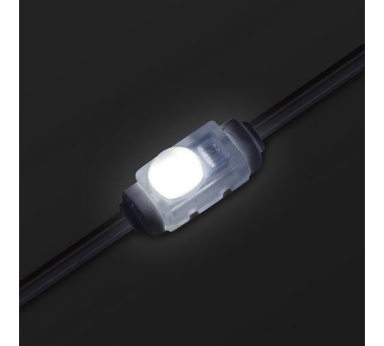 Светодиодный модуль MAKSILED 0.24Вт, 12В, IP65, SMD2835 1LED, 25лм, 8000К, 50 шт./гирлянда, ML-M1SS-2835-CW-LP
