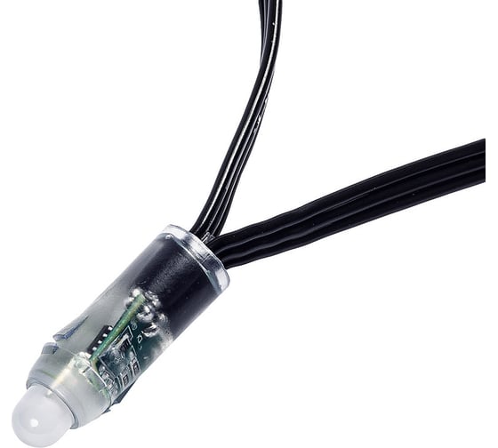 Светодиодный пиксель MAKSILED 50 шт./гирлянда, 12мм, 12В, 0.38Вт, IP66, SPI, RGB, ML-1PIX-IC-RGB-SFF(WS2811)