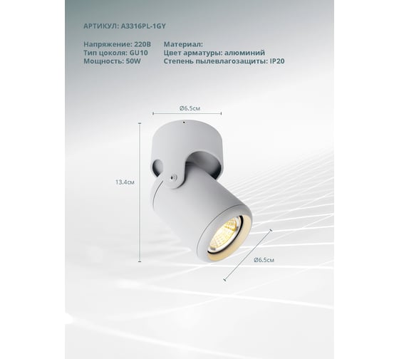 Потолочный светильник Arte Lamp A3316PL-1GY