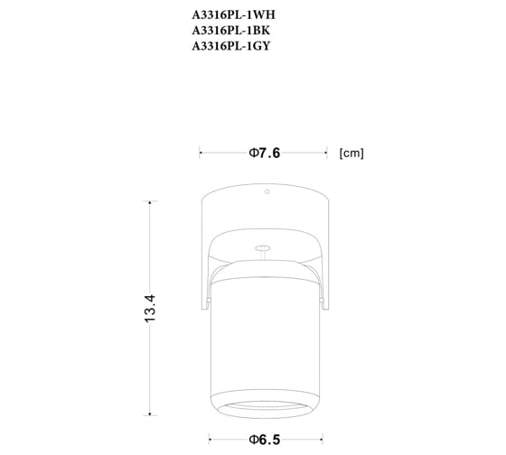 Потолочный светильник Arte Lamp A3316PL-1WH