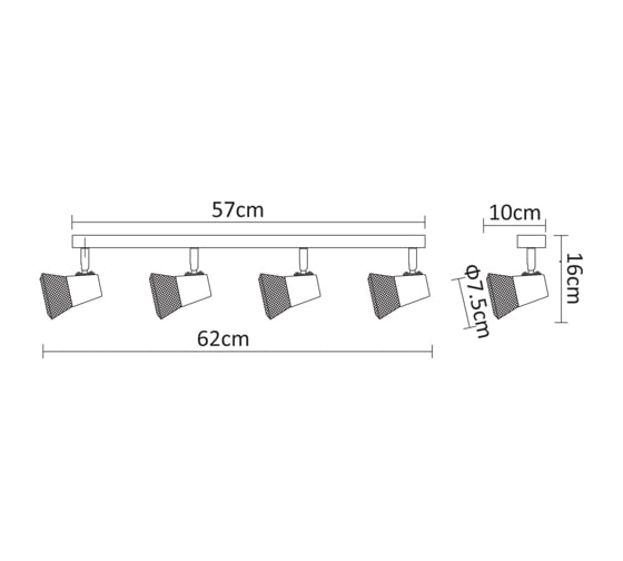 Потолочный светильник Arte Lamp A9268PL-4WH