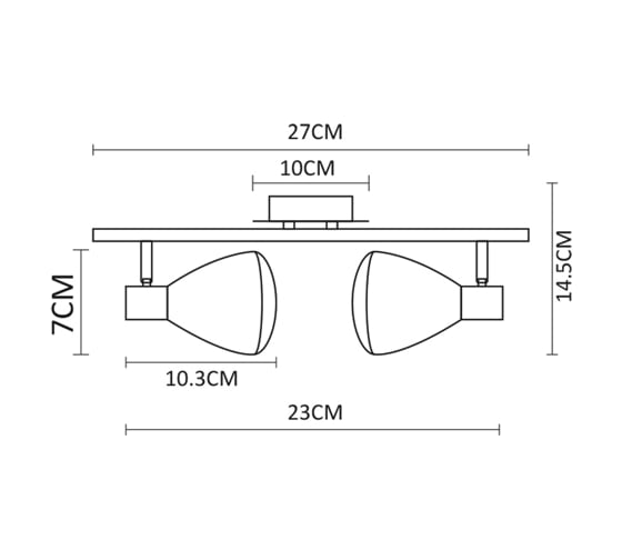 Потолочные светильники Arte Lamp A6008PL-2BK