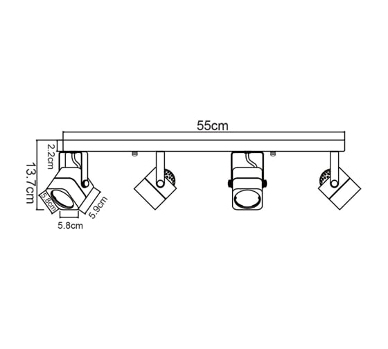 Потолочные светильники Arte Lamp A1314PL-4WH