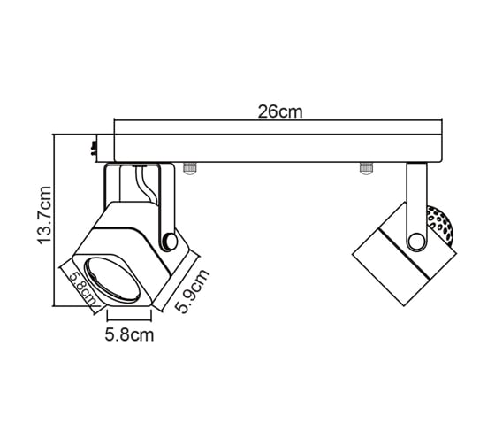 Потолочные светильники Arte Lamp A1314PL-2BK