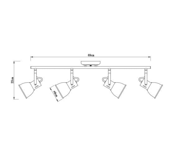 Потолочные светильники Arte Lamp A1677PL-4BK