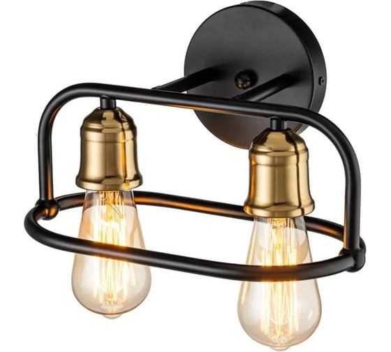 Настенный светильник ESCADA E27*40W Black/Brass 659/2A