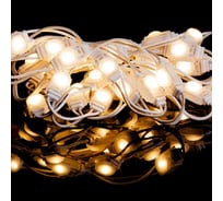 Светодиодный модуль MAKSILED 0.36Вт, 12В, IP67, SMD2835 1LED, 33лм, 2800-3200К, 50 шт./гирлянда, ML-M1HL-L-2835-WW-LP