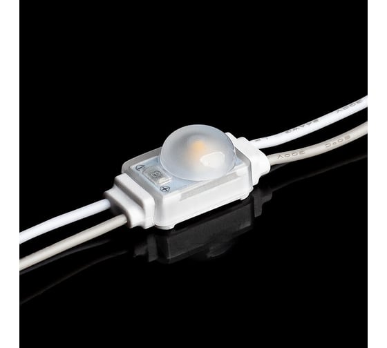 Светодиодный модуль MAKSILED 0.36Вт, 12В, IP67, SMD2835 1LED, 33лм, 2800-3200К, 50 шт./гирлянда, ML-M1HL-L-2835-WW-LP