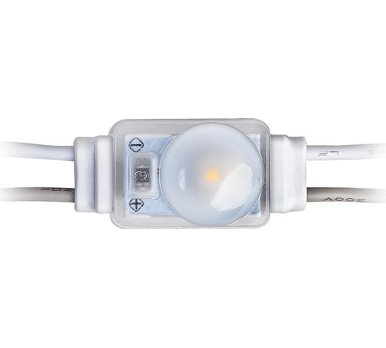 Светодиодный модуль MAKSILED 0.36Вт, 12В, IP67, SMD2835 1LED, 33лм, 2800-3200К, 50 шт./гирлянда, ML-M1HL-L-2835-WW-LP