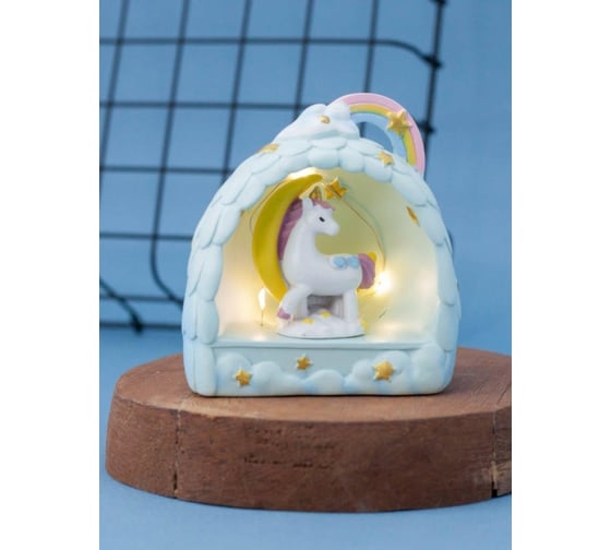 Ночник iLikeGift "Rainbow unicorn", blue 2104-1A
