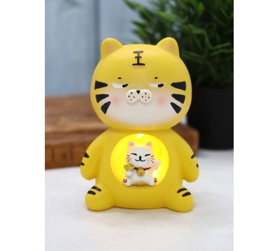 Ночник iLikeGift «Brindle cat», yellow 2104-13A 1