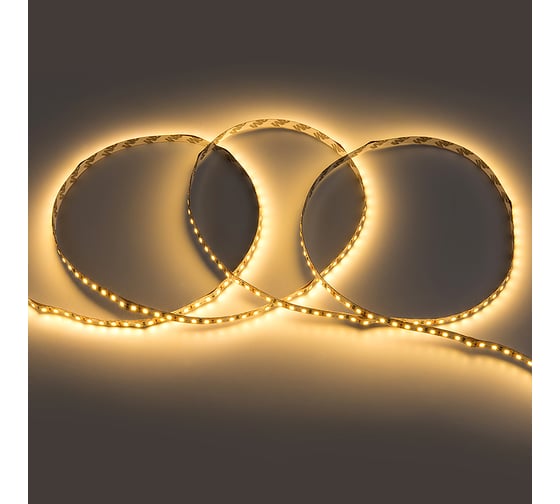 Светодиодная лента General Lighting Systems 5 м, 9,6Вт/м, 12В, SMD2835, 8мм, IP20, 3000К, теплый белый GLS-2835-120-9,6-12-IP20-PRO-3 501020 1