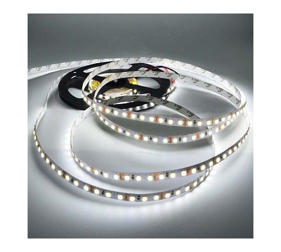 Светодиодная лента General Lighting Systems 5 м, 9,6Вт/м, 12В, 5мм, 22Лм/чип, IP20, 6500К, холодный белый GLS-2835-120-9,6-12-IP20-PROL-6 501430