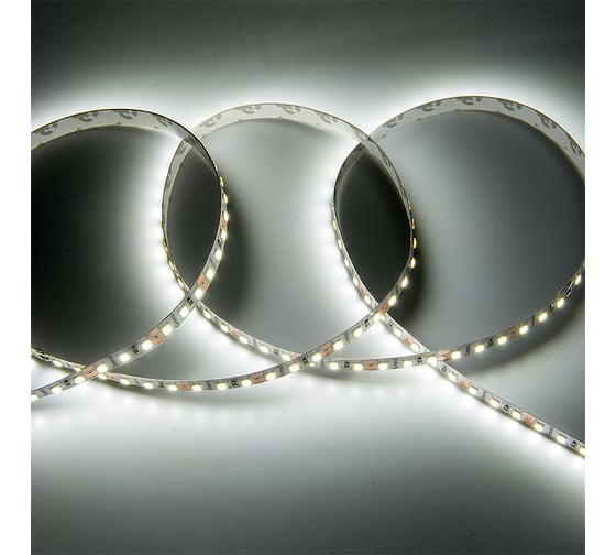 Светодиодная лента General Lighting Systems 5 м, 9,6Вт/м, 12В, 5мм, 22Лм/чип, IP20, 6500К, холодный белый GLS-2835-120-9,6-12-IP20-PROL-6 501430