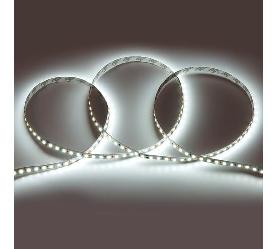 Лента светодиодная General Lighting Systems GLS-2835-120-9,6-12-IP20-PRO-6, 5 метров, 9,6Вт/м, 12В, 8мм, 120 диодов/м, 7Лм/чип, IP20, 6500К - холодный белый, 501420