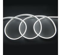 Светодиодная лента General Lighting Systems гибкий неон 5 м, 9,6Вт/м, 12В, 6мм, IP67, 6500К, холодный белый GLS-2835-120-9.6-12-NL-IP67-6 510411