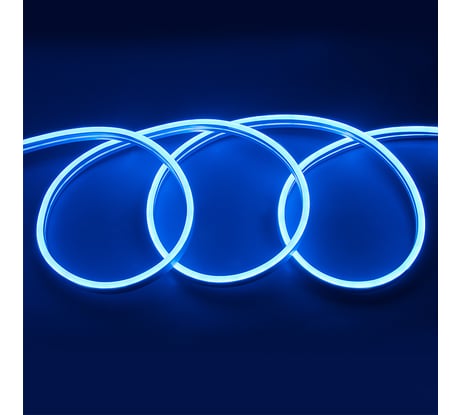 Светодиодная лента General Lighting Systems гибкий неон 50 м, 9,6Вт/м, 12В, SMD2835, IP67, ледяной синий GLS-2835-120-9.6-12-NL-IP67-IB 512710