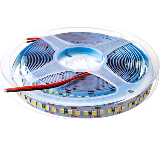 Светодиодная лента General Lighting Systems GLS-2835-180-14.4-12-IP20-6, 5 метров, 14,4Вт/м, 12В, 10мм, 16Лм/чип, IP20, 6500К - холодный белый 501440