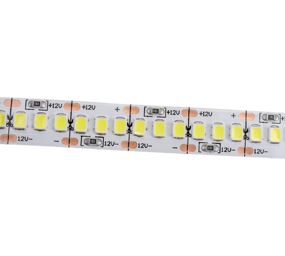 Светодиодная лента General Lighting Systems  GLS-2835-240-19.2-12-IP20-6, 5 метров, 19,2Вт/м, 12В, 10мм, 16Лм/чип, IP20, 6500К - холодный белый 501450