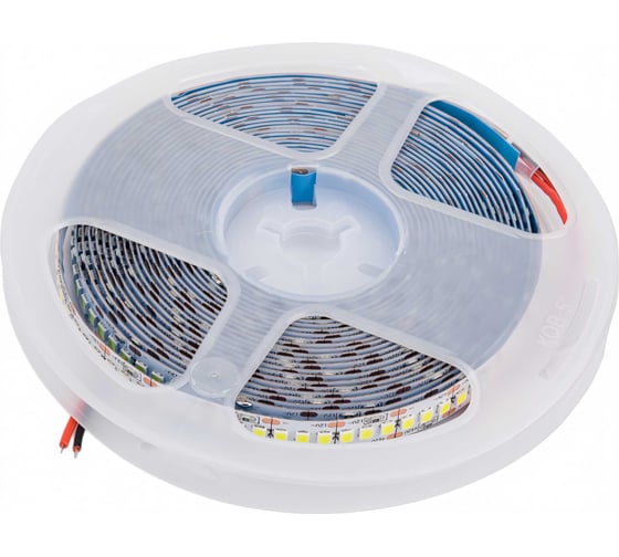 Светодиодная лента General Lighting Systems  GLS-2835-240-19.2-12-IP20-6, 5 метров, 19,2Вт/м, 12В, 10мм, 16Лм/чип, IP20, 6500К - холодный белый 501450