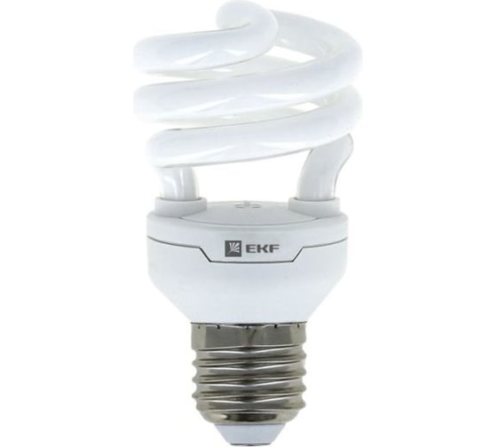 Энергосберегающая лампа EKF HS-полуспираль, 20W, 2700K, E27, 10000h, Simple SQHS-T3-20-827-E27