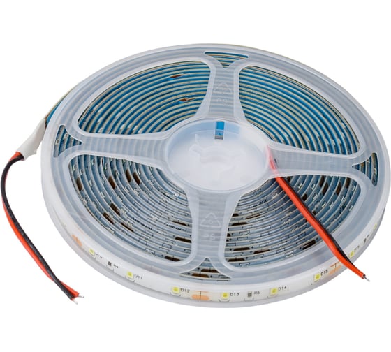 Светодиодная лента General Lighting Systems GLS-2835-60-4.8-12-IP65-6, 5 метров, 4,8Вт/м, 12В, SMD2835, 8мм, 7Лм/чип, IP65, 6500К,холодный белый 500510