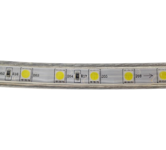 Лента светодиодная General Lighting Systems GLS-5050-60-14.4-220-IP67-6, 50 метров, 14,4Вт/м, 220В, SMD5050, 6,5мм, IP67, 60 диодов/м, 10Лм/м, 6500К - холодный белый, 504715